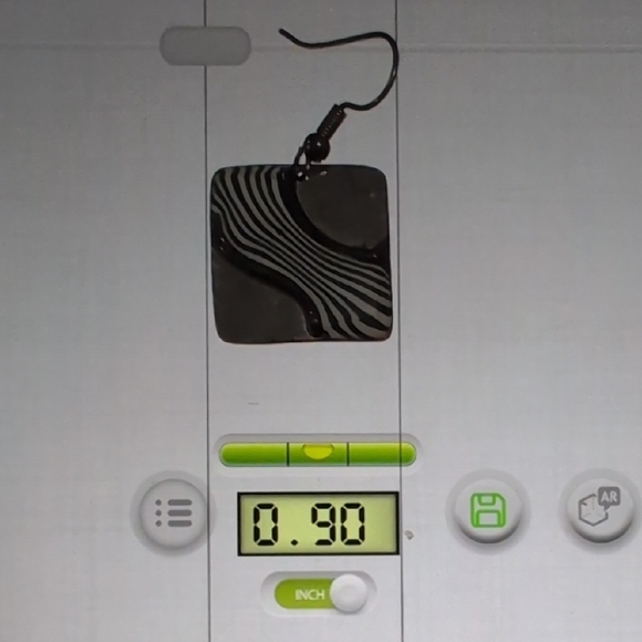 Zebra Styled Elegant Silver and Black Square Earrings - Picture 3 of 3